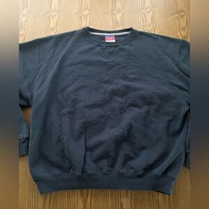 Champion Men's Navy Blue Sweater size large